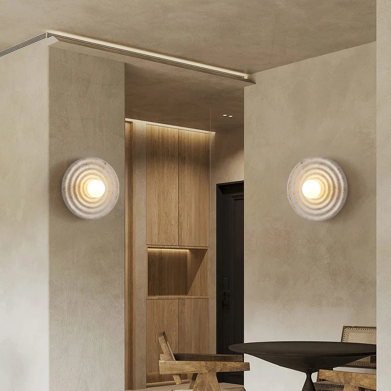 Lumina Round Ripples Wall Light