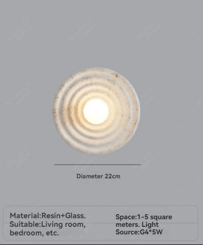 Lumina Round Ripples Wall Light